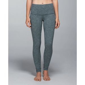 Lululemon Wunder Under  Pant (Roll Down) Coco Pique Fuel Green Size 2